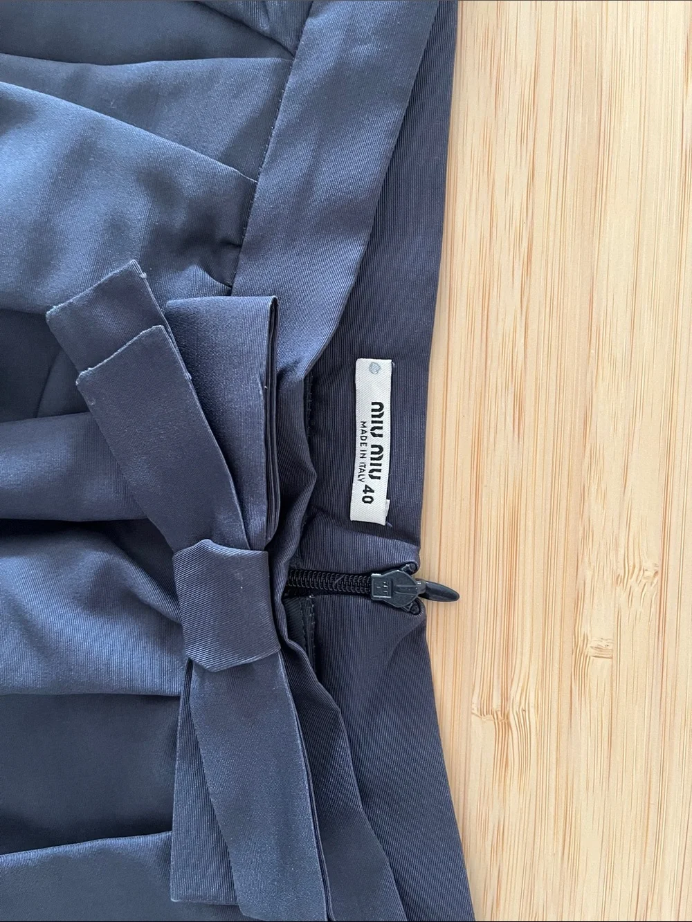 Miu Miu bow front mini skirt